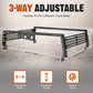 Universal Adjustable Truck Bed Rack, 3-Way Adjustable Width Length & Height, Ladder Rack with LED Lights & MOLLE Panels, 1100LBS Capacity for Gladiator JT Tacoma Frontier GMC Canyon Colorado Ranger
