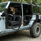 Tubular Half 4 Doors with Side View Mirrors, Off-Road Steel Doors for Summer Trail Adventure（18-24 Jeep wrangler JL JLU, 20-24 Gladiator JT）