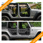 Five Star Logo Tubular Half 4-Doors with Side View Mirror (07-18 Jeep Wrangler JK JKU)