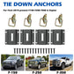 4Pcs F150 Truck Bed Tie Down Anchor Boxlink Cleats Tie Down Bracket Plates for Ford 2015-2025 F150 F250 F350 & Raptor Car Accessories Replace
