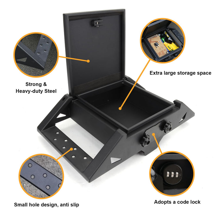 Anti-Theft Hitch Step for 2" Receivers - Secure Rear Bedstep with Bumper Protection - Lockbox Storage & All-Terrain Durability,for Trucks, SUV and More