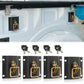 4 PCS E-Track Stlye Tie Down Anchors for Ford F150 F250 F350 Raptor 2015-2023 4 Pack Boxlink Cleats with Lock and Bracket Plates