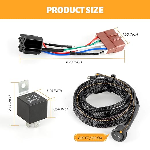 Maiker Kit de conversión de relé principal Juego de interruptores y arrancadores automáticos Relé de 4 pines para camión con arnés de 5 cables de cobre estañado resistente para Honda Civic 94-01 Integra 97-01 CRV Accord, 12 V 40 A 