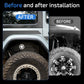 4PC Front & Rear Inner Fender Liners Wheel Cover ith Light & Star Logo (18-24 Jeep Wrangler JL JLU)