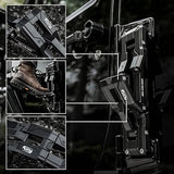 Maiker Door Hinge Step Aluminum Folding Foot Pedal Compatible with Jeep Wrangler 2007-2018 JK JKU, 2018-2020 JL JLU 1PC, Black