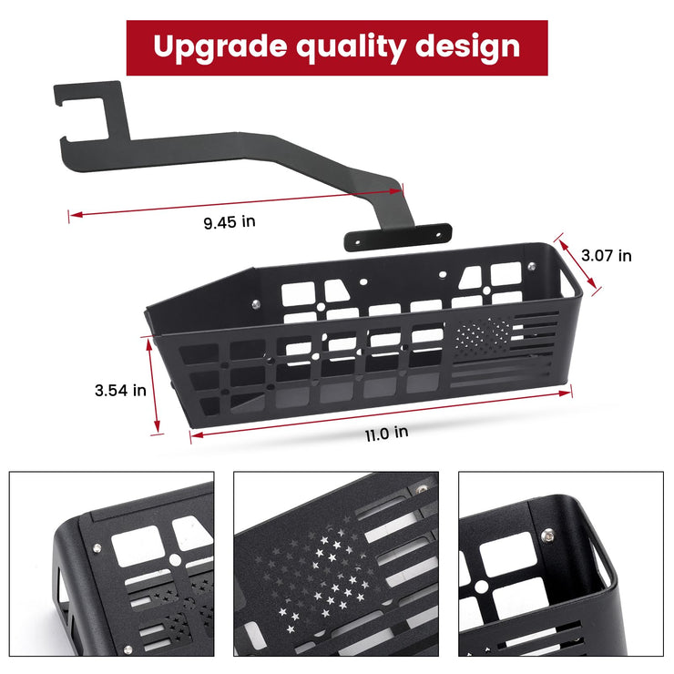 American Flag Logo Front Seat Under Storage Box (18-24 JL JLU & Gladiator JT)