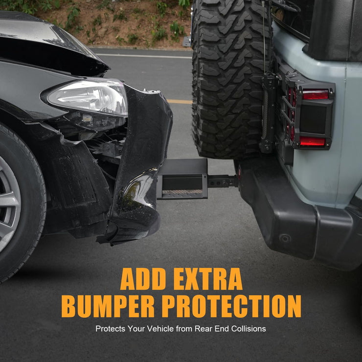 Anti-Theft Hitch Step for 2" Receivers - Secure Rear Bedstep with Bumper Protection - Lockbox Storage & All-Terrain Durability,for Trucks, SUV and More