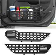 2 Pieces Metal Front Door Side Insert Organizers Box for Replace Sagging Nets (18-24 Jeep Wrangler JL JLU 4XE & 20-24 Gladiator JT)