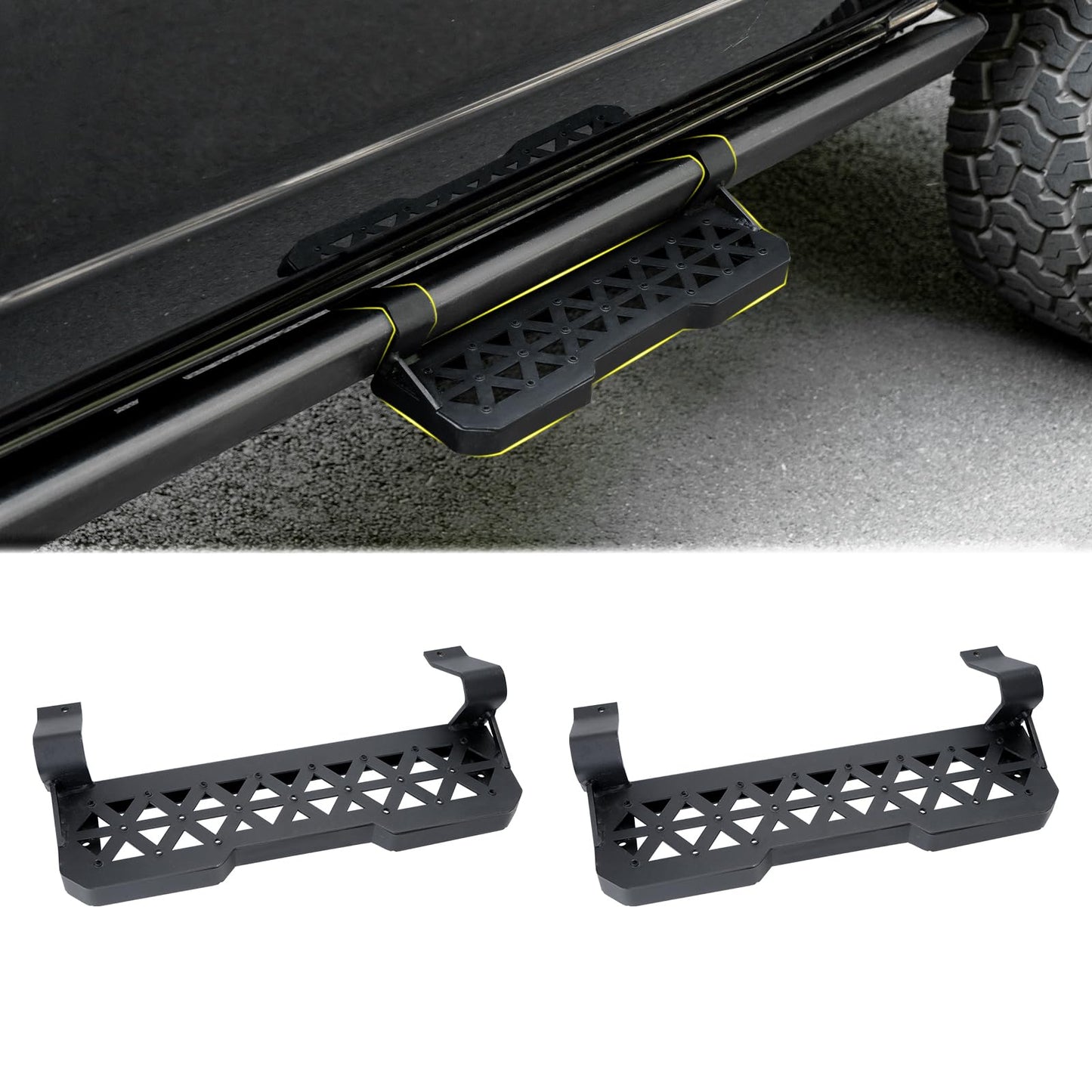 Rust-Resistant Powder Coating Metal Running Boards (21-24 Ford Bronco)