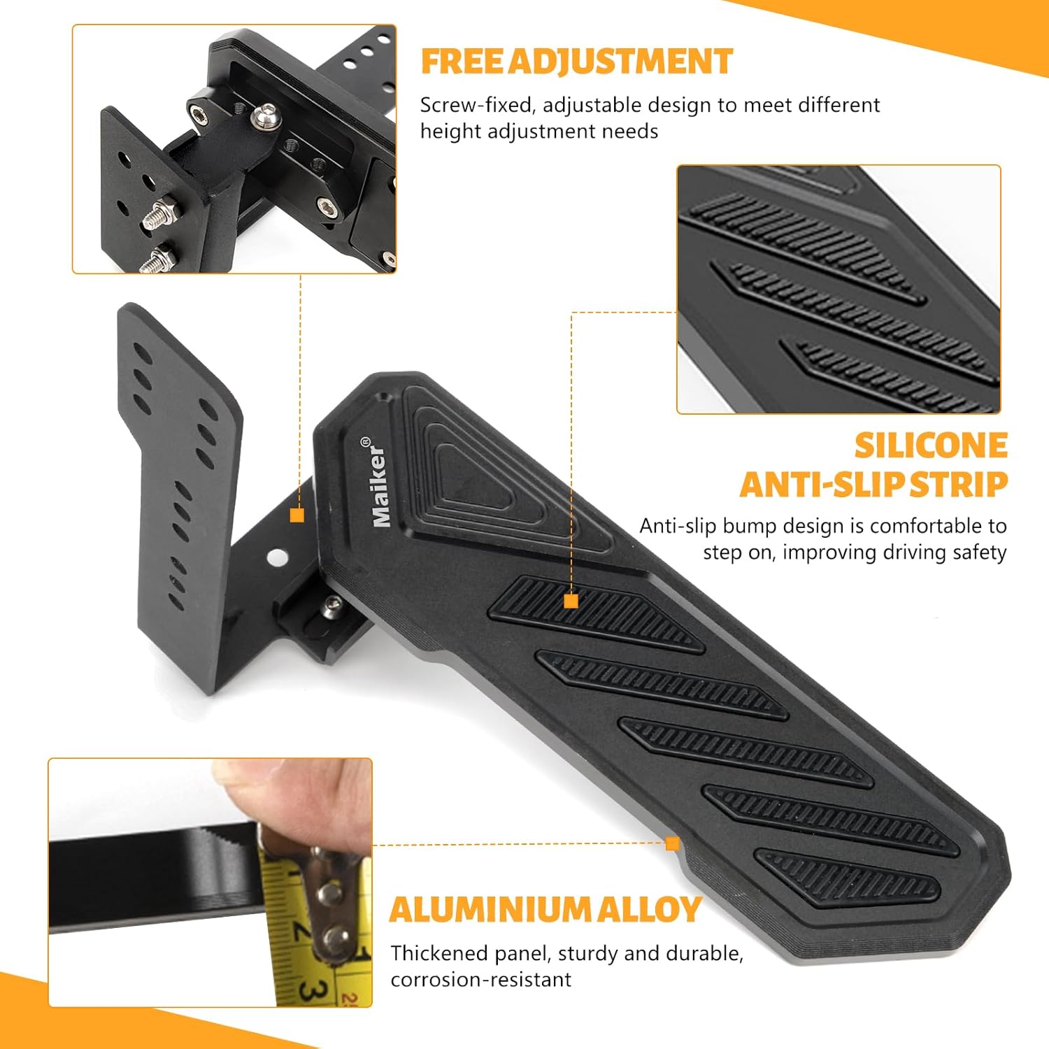 Maiker Dead Pedal Left Side Foot Rest Kick Panel Compatible With 2007-2023 Jeep Wrangler Jk Jl Gladiator Jt 4xe