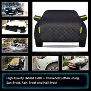 Anti-Hail Car Cover Compatible with Jeep Wrangler 4 Door 2007-2025,Hail Blanket for Cars Full Cover All-Weather Protection Car Cover with Reflective Strips