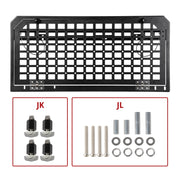 Tailgate Table Molle Panel Foldable Cargo Shelf Aluminum Alloy Storage Shelf (07-24 Jeep Wrangler JK JKU JL JLU, Not Fit JK Models with Stock Subwoofer)