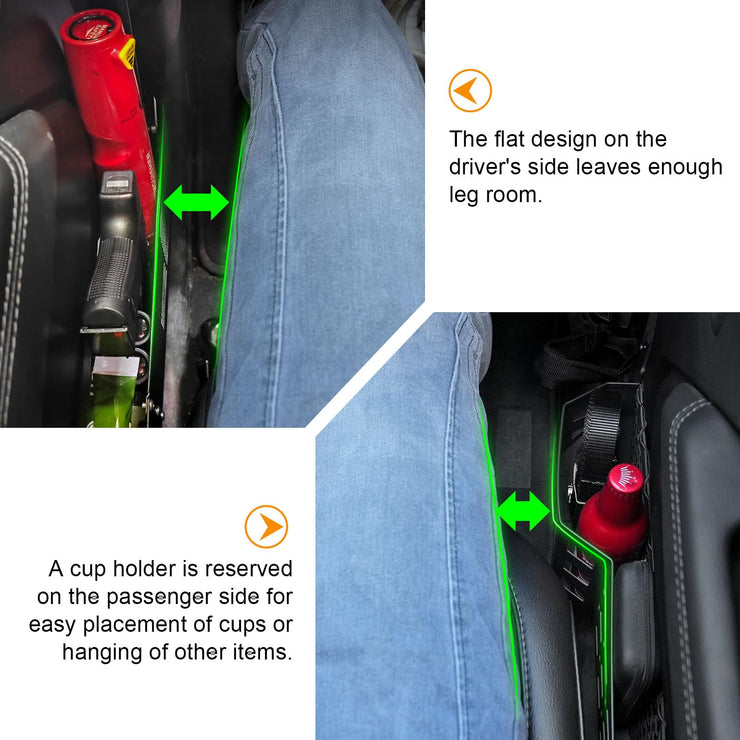 2 Pieces Metal Front Door Side Insert Organizers Box for Replace Sagging Nets (18-24 Jeep Wrangler JL JLU 4XE & 20-24 Gladiator JT)