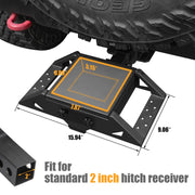 Anti-Theft Hitch Step for 2" Receivers - Secure Rear Bedstep with Bumper Protection - Lockbox Storage & All-Terrain Durability,for Trucks, SUV and More
