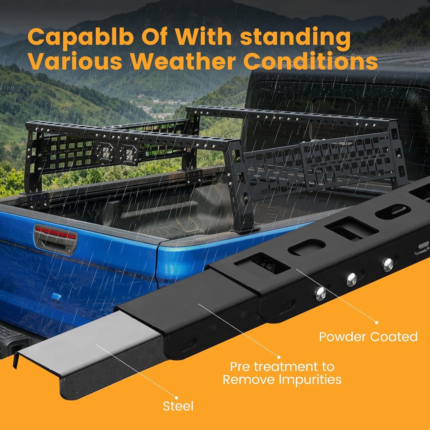 Universal Adjustable Truck Bed Racks Truck Cargo Carrier Overland Bed Rack