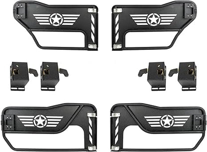 Steel Tubular Trail Tube Half Door Guards Five-Star Logo  / 4 Pack (21-23 Ford Bronco 4 Door)