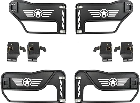 Steel Tubular Trail Tube Half Door Guards Five-Star Logo  / 4 Pack (21-23 Ford Bronco 4 Door)