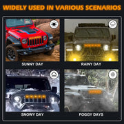 5PCS Amber LED Grille Lights (24-25 Jeep Wrangler JL JLU & Gladiator JT)
