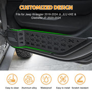 2 Pieces Metal Front Door Side Insert Organizers Box for Replace Sagging Nets (18-24 Jeep Wrangler JL JLU 4XE & 20-24 Gladiator JT)