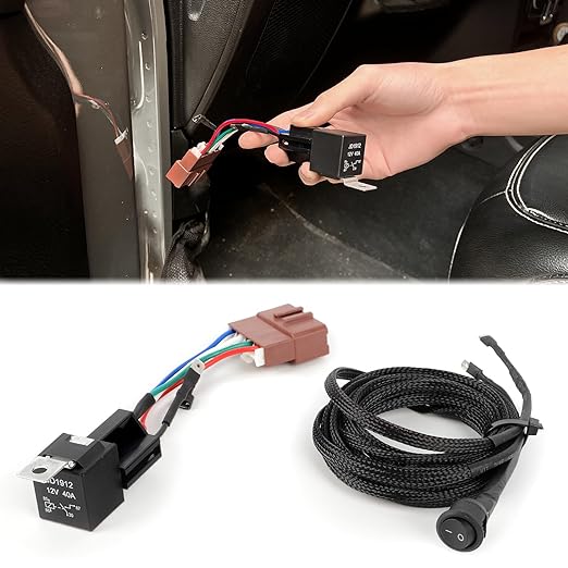 Maiker Kit de conversión de relé principal Juego de interruptores y arrancadores automáticos Relé de 4 pines para camión con arnés de 5 cables de cobre estañado resistente para Honda Civic 94-01 Integra 97-01 CRV Accord, 12 V 40 A 