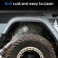 4PC Front & Rear Inner Fender Liners Wheel Cover ith Light & Star Logo (18-24 Jeep Wrangler JL JLU)