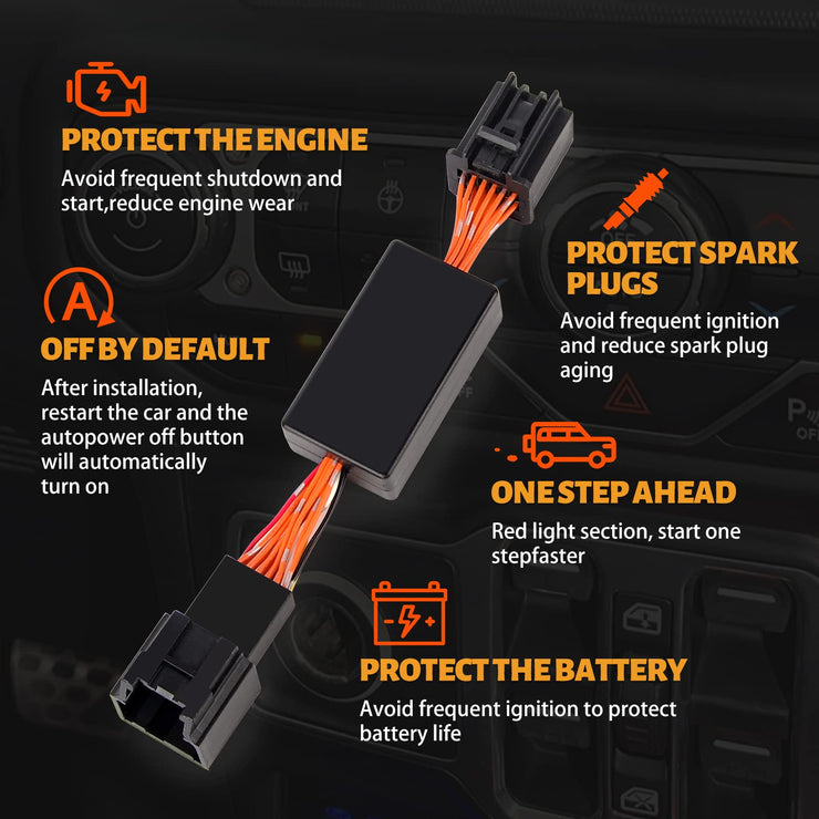 Auto Start Stop Eliminator Upgrade Plug Play Engine System (Jeep Wrangler, Not fit 4XE &  Ford Bronco & Forester/ Legacy/Outback/XV)