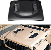 10th Anniversary Edition Metal Replacement Vented Heat Dispersion Hood (18-24 Jeep Wrangler JL JLU & 20-24 Gladiator JT, Not Fit Mojave and 392 Models)