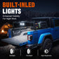 Universal Adjustable Truck Bed Rack, 3-Way Adjustable Width Length & Height, Ladder Rack with LED Lights & MOLLE Panels, 1100LBS Capacity for Gladiator JT Tacoma Frontier GMC Canyon Colorado Ranger
