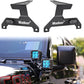 MAIKER Soportes de montaje de luz de trabajo LED para parabrisas inferior doble para Jeep Wrangler JL/JLU y Gladiator JT 2018-2022, 1 par, negro (no para Mojave y 392) 