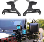 MAIKER Dual A-Pillar Light Mount Dual Lower Windshield LED Work Light Mounting Brackets for 2018-2022 Jeep Wrangler JL/JLU and Gladiator JT 1 Pair, Black (Not for Mojave and 392)