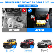 Rear Seat Cup Holder Floor Console Storage Box (Ford Bronco 2/4 Door,Not Sport)