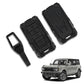 Zinc Alloy Key Fob Cover for Ford Bronco Mustang F150 and More 2017 to 2024 Durable Protective Case with Keychain