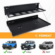 2-Tier Tailgate Table Foldable Cargo Shelf Storage Shelf(21-25 Ford Bronco 2/4 Doors)