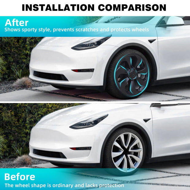 Wheel Covers 19 Inch Wheel Cover HubCaps (21-23 Tesla Model Y )