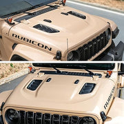 10th Anniversary Edition Metal Replacement Vented Heat Dispersion Hood (18-24 Jeep Wrangler JL JLU & 20-24 Gladiator JT, Not Fit Mojave and 392 Models)