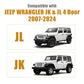 Waterproof 600D Oxford Full Cover Protect from Sunshine, UV, Snow, Rain, Wind, Scratch Resistant(07-24 Jeep Wrangler JK JL)