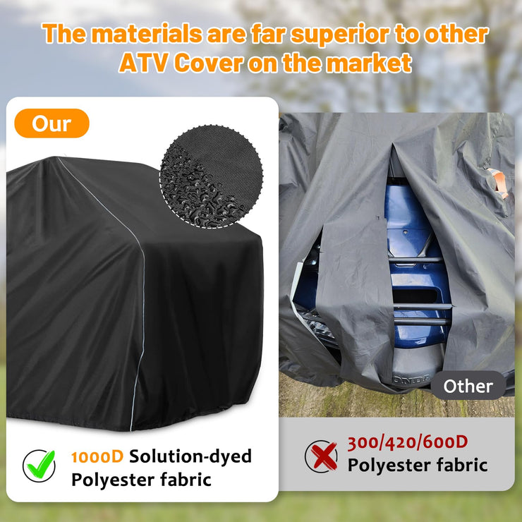 1000D ATV All-Weather Protection Waterproof Heavy Duty Oxford 4 Wheeler Cover (Polaris Yamaha Suzuki Honda)