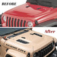 10th Anniversary Edition Metal Replacement Vented Heat Dispersion Hood (18-24 Jeep Wrangler JL JLU & 20-24 Gladiator JT, Not Fit Mojave and 392 Models)