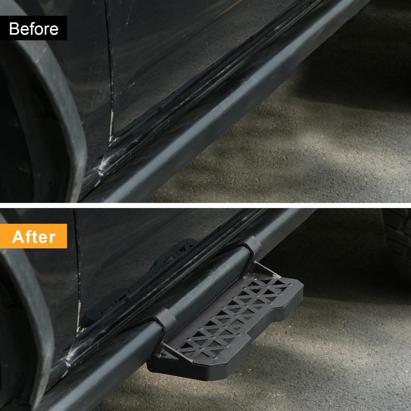 Rust-Resistant Powder Coating Metal Running Boards (21-24 Ford Bronco)