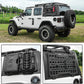 Multifunctional Rear Window Molle Storage Panel Flank Kit, Heavy Duty Protective Decoration Compatible with 2018-2024 Jeep Wrangler JL 4-Door, Compatible with Driver Side