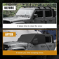 Guina Windshield & Front Side Window Cover Compatible wirh Jeep Wrangle JL JT 18-24, 600D Oxford Cloth Windshield Cover with Mirror Cover for Sun, Rain, Sand, Dust, Leaves, Branches Protection