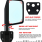 MAIKER Mirrors for Half Doors Fits with tubular doors Side View Mirror Reflection Mirrors Compatible with 2007-2025 Jeep Wrangler JK JL Gladiator JT & 1987-1995 Jeep Wrangler YJ