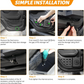 FUNY Rear door storage box Compatible with 2018-2025 Jeep Wrangler JL JLU & Gladiator JT, Door Side Insert Organizer Box Metal Door Net Pocket ReplacementDoor Organizer Panel, 2PCs