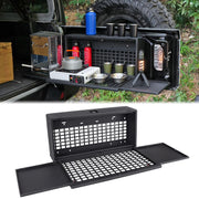 Multi-Functional Rear Foldable Table Cargo Shelf Storage Molle Panel Camping Desk (07-18 Jeep Wrangler JK JKU / 18-24 Jeep Wranger JL JLU）