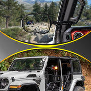 2PC Mirrors Doors Off with Light (24-25 Jeep Wrangler JL Gladiator JT)