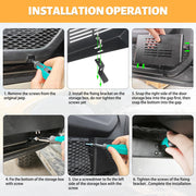 Metal Front Door Storage Box Door Side Insert Organizer Box Pockets (18-24 Jeep Wrangler JL 4XE JLU Rubicon Sport Sahara Gladiator JT)
