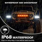 5PCS Amber LED Grille Lights (24-25 Jeep Wrangler JL JLU & Gladiator JT)