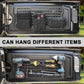 Aluminum Tailgate Tactical Panel Rear Door Cargo Organizer Kit Molle Panel with 3 Moll Pouch (Jeep Wrangler 07-18 JK JKU & 18-24 JL JLU)