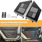 Metal Front & Rear Door Storage Box, Door Side Insert Organizer Box Pockets for 2007-2018 Jeep Wrangler JK 2/4 Door 2pcs(Black)