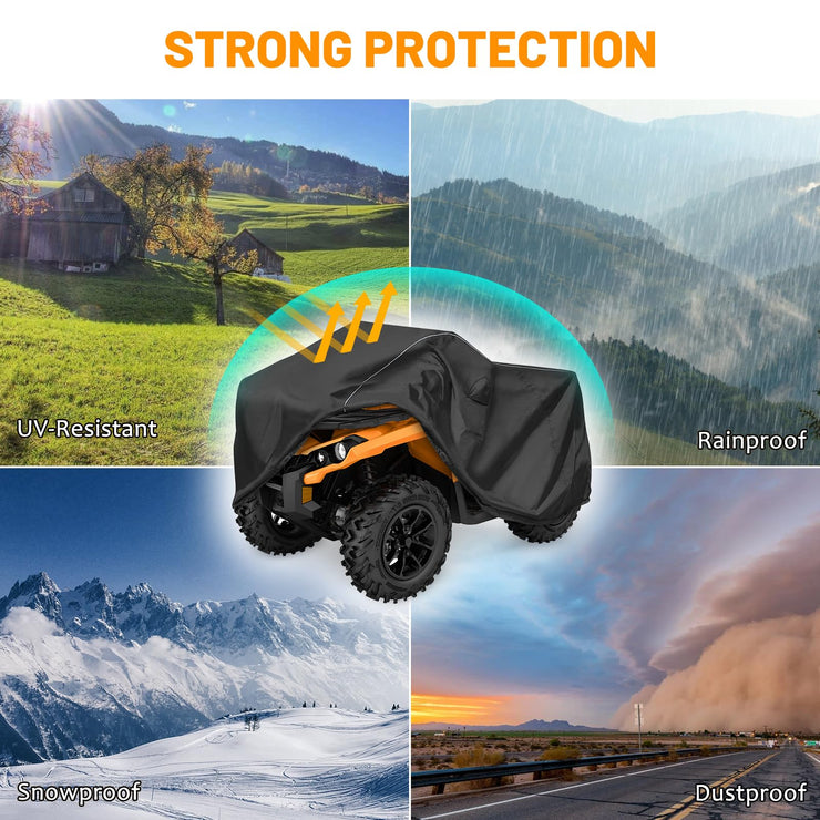1000D ATV All-Weather Protection Waterproof Heavy Duty Oxford 4 Wheeler Cover (Polaris Yamaha Suzuki Honda)